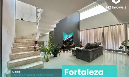 Belíssima casa com 4 dormitórios sendo 1 suíte, 3 vagas de garagem e espaço externo com área de festas, no bairro Fortaleza Alta em Blumenau!