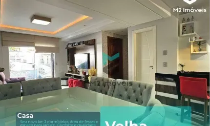 Casa com 3 dormitórios, mobiliada e equipada no bairro velha!