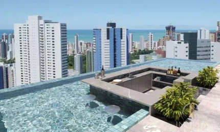 Flat com 1 dormitório à venda, 42 m² por R$ 342.037,52 - Miramar - João Pessoa/PB