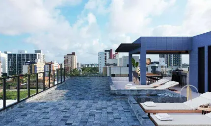 Flat com 1 dormitório à venda, 21 m² por R$ 265.000,00 - Intermares - Cabedelo/PB