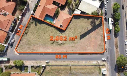 Terreno com mais de 2.800 m², 3 frentes e a poucos metros da Av. Miguel Sutil