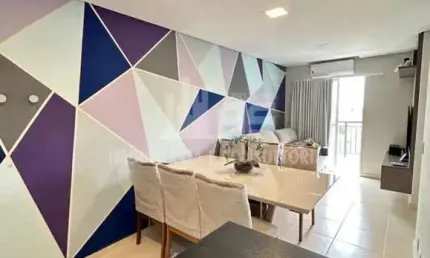 Apartamento mobiliado no jardim universitário com 2 quartos e 1 banheiro.