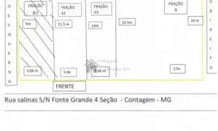 Terreno à venda na Rua Salinas, Fonte Grande, Contagem