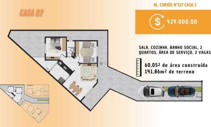 LINDA CASA GEMINADA LINEAR NO MASTERVILLE EM SARZEDO