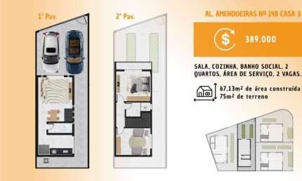 LINDA CASA GEMINADA DUPLEX NO MASTERVILLE EM SARZEDO