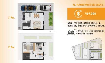 LINDA CASA GEMINADA DUPLEX NO MASTERVILLE EM SARZEDO