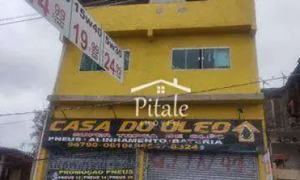 Prédio com 4 casas e 2 salões comerciais à venda, 610 m² por r$ 1.500.000 - vila capriotti - carapicuíba/sp