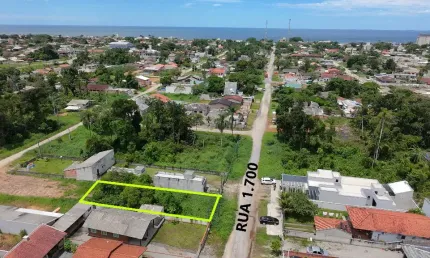 Terreno limpo com 384 m² para venda no balneário princesa do mar, localizado na cidade de itapoá / sc.
