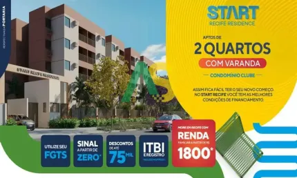 Start Recife na Guabiraba 2 qtos 42m² com lazer - Minha casa minha vida - imperdível