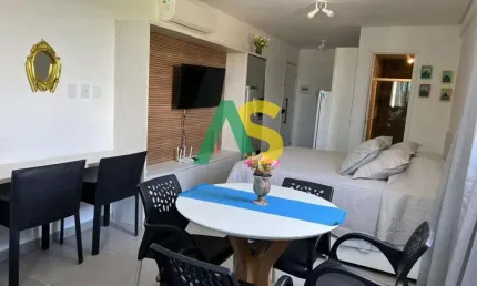 Villas Del Porto, Flat Mobiliado a venda, 29m2, Lazer, Apenas 50 Metros da Praia.