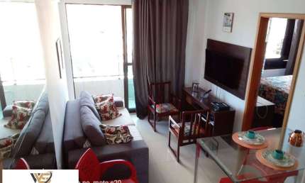 apartamento Cabo Branco para alugar com 1 quarto todo mobilhado.