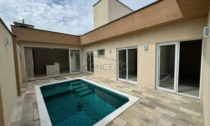 Casa térrea à venda no Condomínio Soleil Piracicaba com 160 m² | 3 suítes, sendo 1 suíte com closet e 4 vagas de garagem.