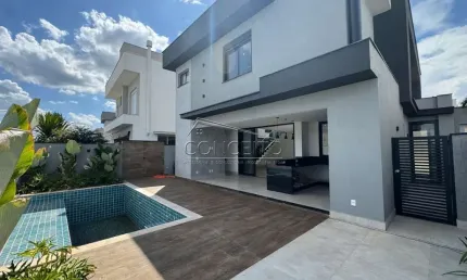 Sobrado à venda no Condomínio Residencial Villa D'Aquila com 262 m² | 3 suítes com closet e 4 vagas de garagem, sendo 2 cobertas.