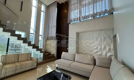 Sobrado de alto padrão à venda no Condomínio Residencial Villa D'Aquila com 377,44 m² | 5 suítes e 6 vagas de garagem, sendo 3 cobertas.