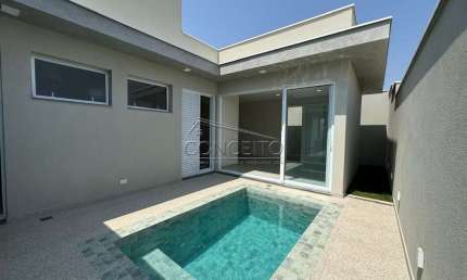 Casa térrea à venda no Condomínio Soleil Piracicaba com 154,43m² | 3 suítes e 4 vagas de garagem.