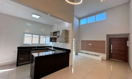 Casa térrea para locação no condomínio Residencial Villa D'Aquila com 168 m² | 3 dormitórios, sendo 2 suítes e 4 vagas de garagem
