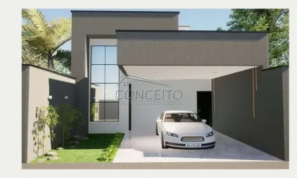 Casa térrea em construção à venda no Condomínio Recanto do Piracicamirim com 140 m² | 3 dormitórios, sendo 1 suíte e 2 vagas de garagem cobertas.