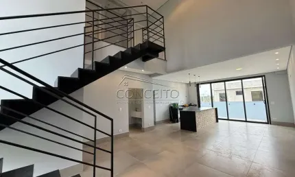 Sobrado à venda no condomínio canadá residencial com área construída de 200 m² | 3 suítes, piscina e 4 vagas de garagem, sendo 2 cobertas.
