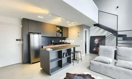 Loft duplex mobiliado no bairro itoupava seca i cadore imóveis
