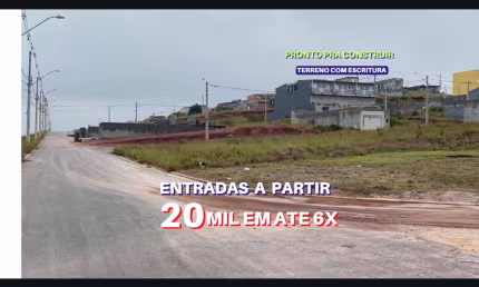 VENDE Lote/Terreno  Entrada a 20mil em ate 6x , saldo restante parcela ate 204x loteamento planejado -Novo Badra  - Suzano - SP