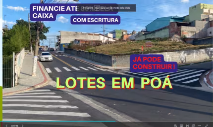 Vende Terrenos no Jardim Beatriz Poá , financiamento direto com proprietário . Lotes com Escritura e desdobrados.