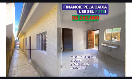 Vende Casa no jardim Santa Rita em Itaqua, com 2 Quartos (sendo 1 suíte), sala, cozinha, e lavanderia coberta nos fundos.
