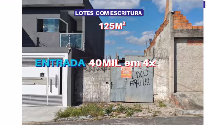 Vende Terreno 125m2 com escritura, Entrada 40mil , bairro jardim Napoles - Itaquaquecetuba - SP