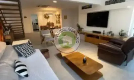 Cobertura de luxo na barra da tijuca com 4 quartos, 3 suítes e 264m² - rio de janeiro-rj.