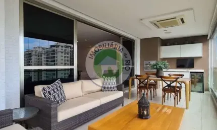 Apartamento de 376m², 4 suítes, sol da manhã no condomínio península saint barth - barra da tijuca