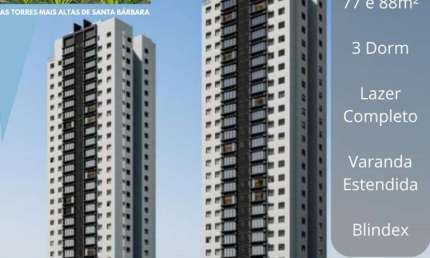 Apartamento 3 dormitórios para Venda em Santa Bárbara D`Oeste, Centro, 3 dormitórios, 1 suíte, 1 banheiro, 2 vagas