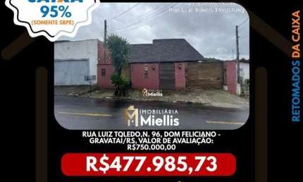 Imóvel Retomado CAIXA no bairro DOM FELICIANO em GRAVATAÍ - OPORTUNIDADE ÚNICA!