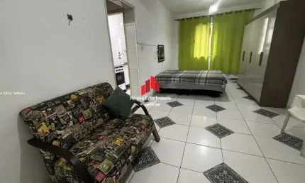 Kitnet para locação em são vicente, centro, 1 dormitório, 1 banheiro, 1 vaga