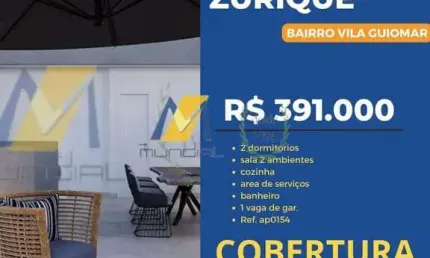 Apartamento com 2 quartos à venda na rua gonzaga franco, vila guiomar, santo andré, 48 m2 por r$ 391.000