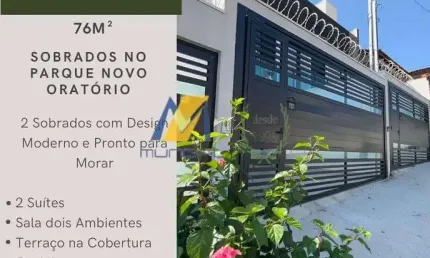 Vendo 2 sobrados com terraço no parque novo oratório