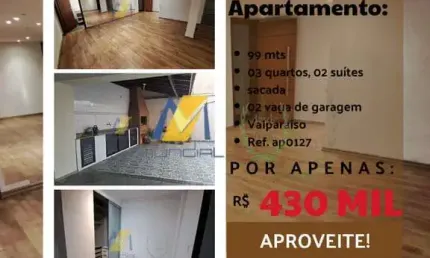 Apartamento com 3 quartos à venda na Vila Valparaíso, Santo André 