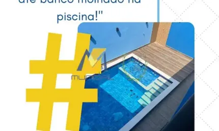 'Esse sobrado tá a 1 quarteirão do mar e tem até banco molhado na piscina!'