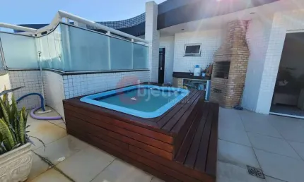 Cobertura duplex, 4 quartos, vista mar, Braga - Cabo Frio