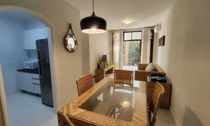 Apto (lado praia), 3 dorms., lazer, 1 vaga, Enseada