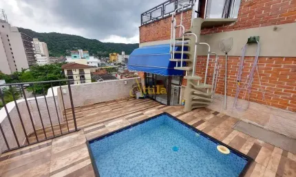 Cobertura Duplex (lado praia), 3 dorms., lazer, 1 vaga, Enseada