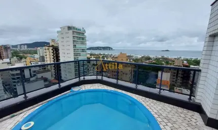Cobertura duplex com vista para o mar, 3 dorms., 2 vagas