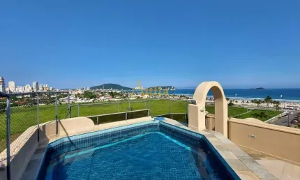Cobertura Duplex, 4 dorms., 2 vagas, vista mar, Enseada