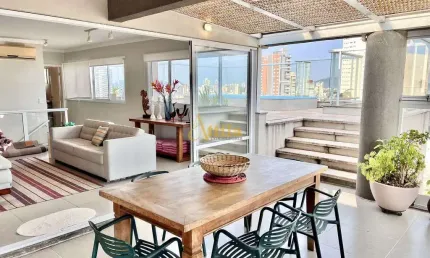Cobertura com vista para o mar, 3 dorms., 3 vagas, Enseada