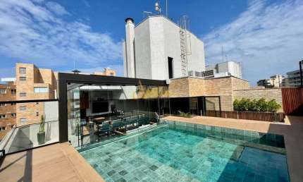 Cobertura com vista parcial para o mar com 5 dorms., - Módulo 4