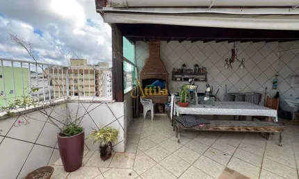 Penthouse 3 dorms., terraço gourmet, 1 vaga, Enseada