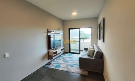 Apto 2 dorms., sacadas, lazer, 1 vaga, Enseada, vista mar