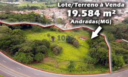Terreno à venda na Avenida Teixeira de Magalhães, 569, Centro, Andradas, 19584 m2 por R$ 1.900.000