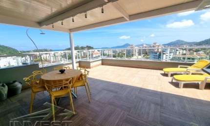 Ubatuba, Itagua - cobertura duplex com 03 dormitórios sendo 02 suítes com vista para o mar da praia grande e Itagua.