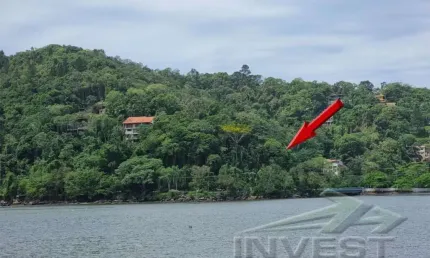 Ubatuba, praia do itaguá - lote com vista para o mar, aclive com área de 1000m2, com liberação para construção