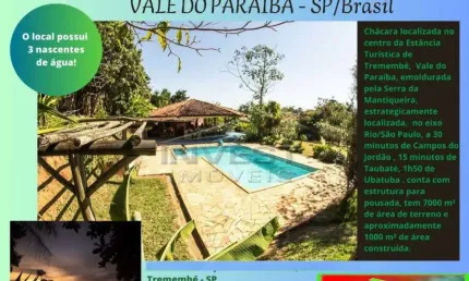 Tremembé, bairro centro - sitio com 7000m2 com instalações para hospedagem e locação - oportunidade