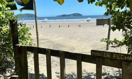 Ubatuba - praia de ubatumirim, terreno frente mar, pé na areia, oportunidade